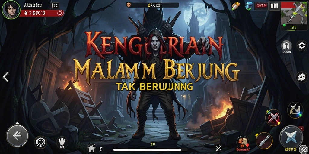 Screenshot dari gameplay 8768 dengan suasana mencekam.