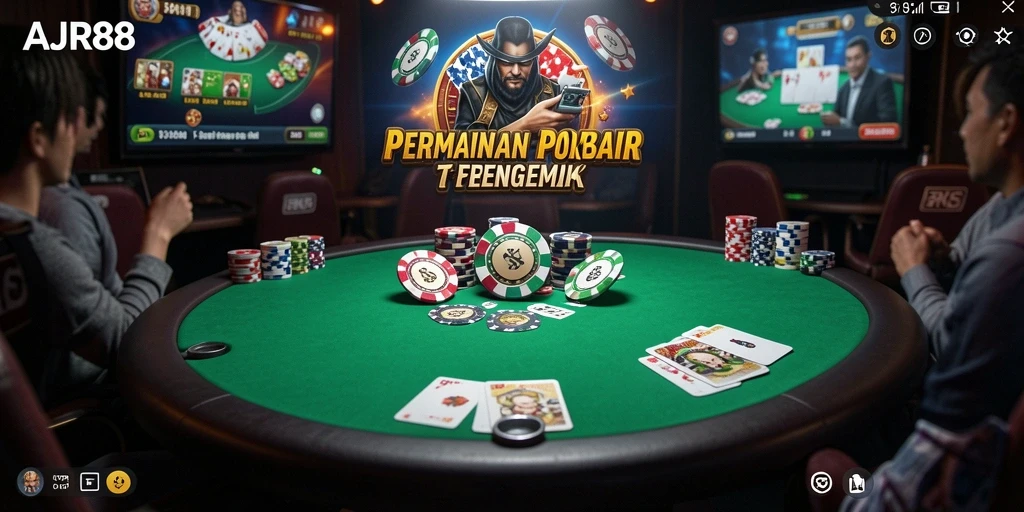 Tampilan screenshot AJR88 menunjukkan gameplay poker yang seru dan interaktif.