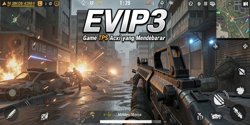 Tangkapan layar menunjukkan aksi seru dalam gameplay TPS.