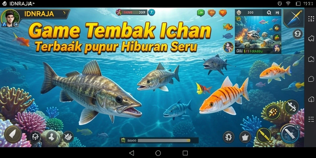 Gameplay menembak ikan yang seru dan mendebarkan di IDNRAJA.