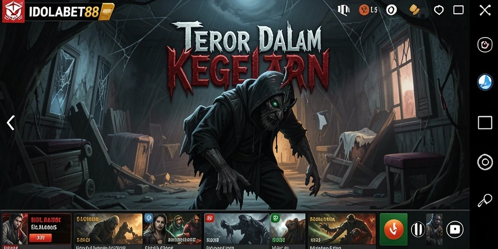 Tampilan gameplay horor yang mencekam dan menegangkan.