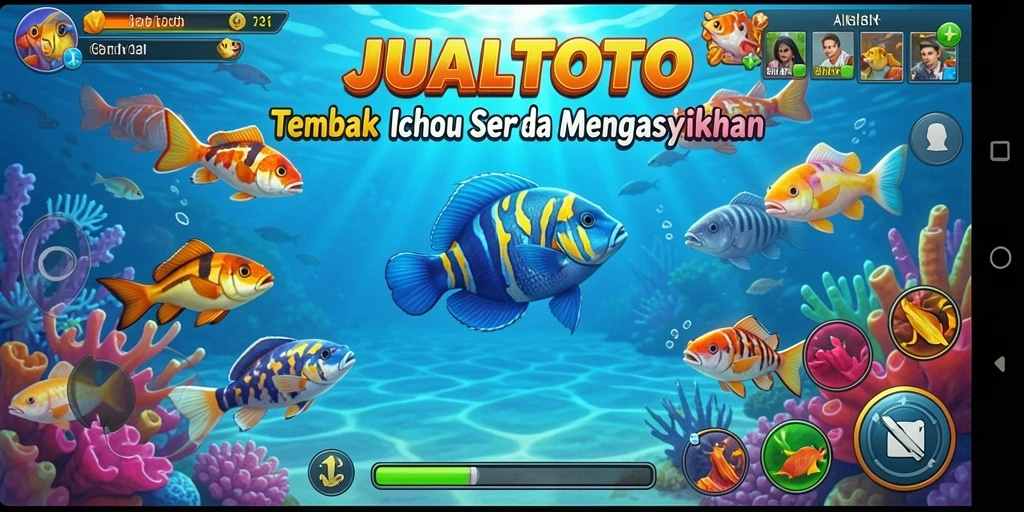 Tampilan menarik dari gameplay Tembak Ikan JUALTOTO.