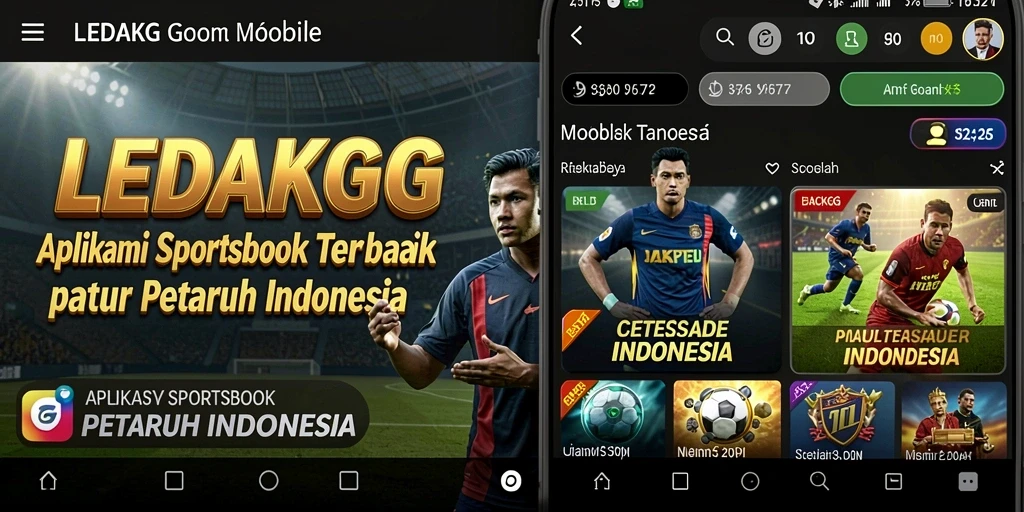 Tampilan utama LEDAKGG dengan berbagai pilihan taruhan olahraga.