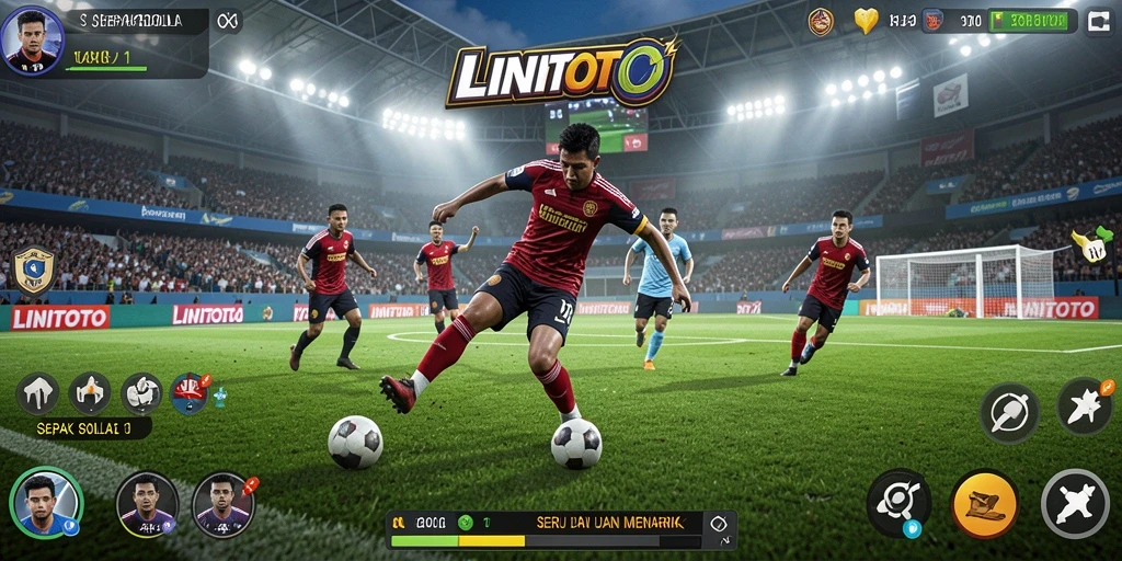 Menampilkan gameplay menarik dari LINITOTO dengan aksi sepak bola yang seru.
