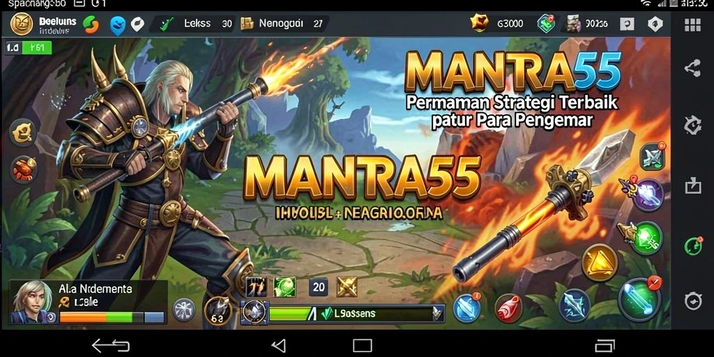 Tampilan gameplay menarik dari MANTRA55 yang penuh strategi.