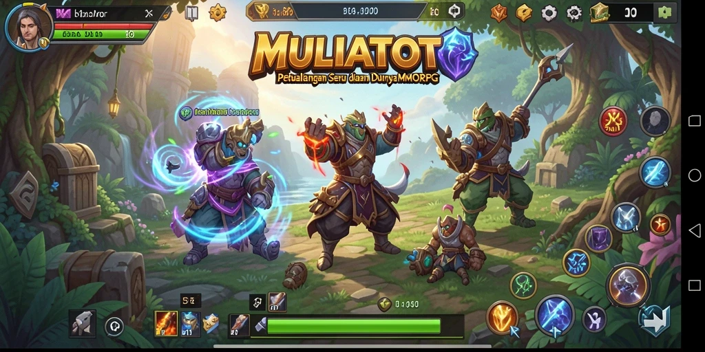 Tampilan gameplay seru di dunia fantastis MULIATOTO