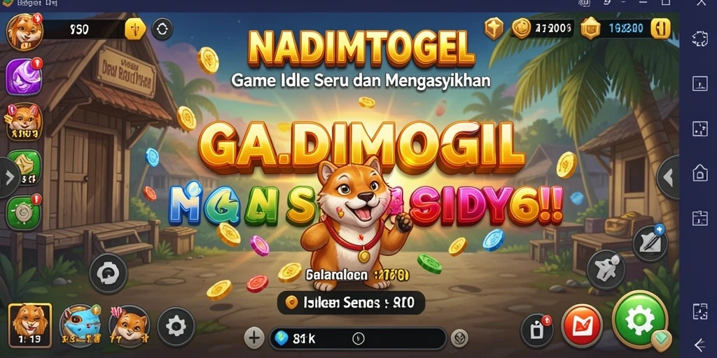 Screenshot gameplay NADIMTOGEL menunjukkan karakter sedang mengumpulkan sumber daya.