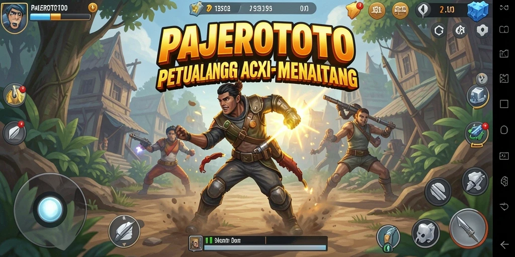 Tangkapan layar gameplay PAJEROTOTO yang menampilkan pertarungan epik.