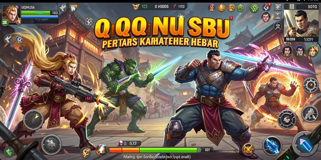 Tampilan action seru dari gameplay game Fighting QQNUSA.