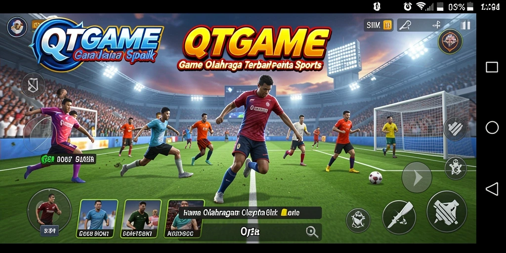 Tampilan intens gameplay QTGAME dalam pertandingan olahraga.