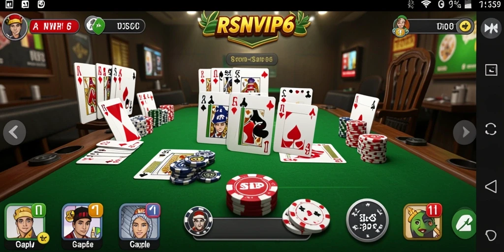 Tampilan menarik dari gameplay Gaple di RSNVIP6.