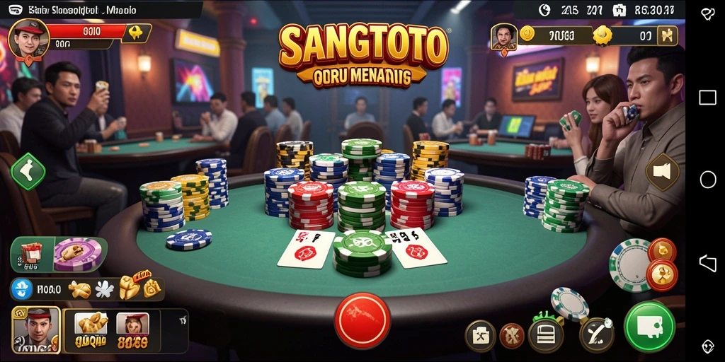 Screenshot gameplay SANGTOTO yang menampilkan suasana permainan QiuQiu.
