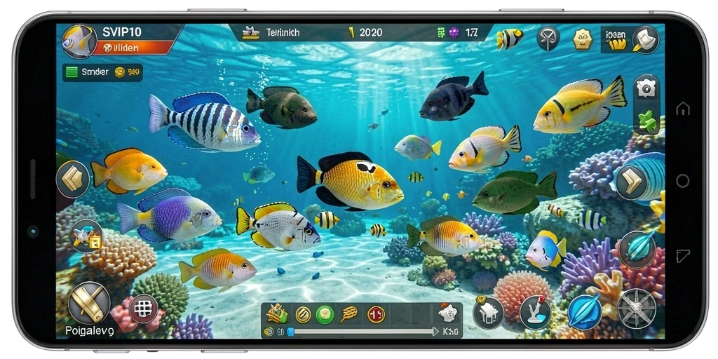 Tampilan atraktif gameplay Tembak Ikan di SVIP10.
