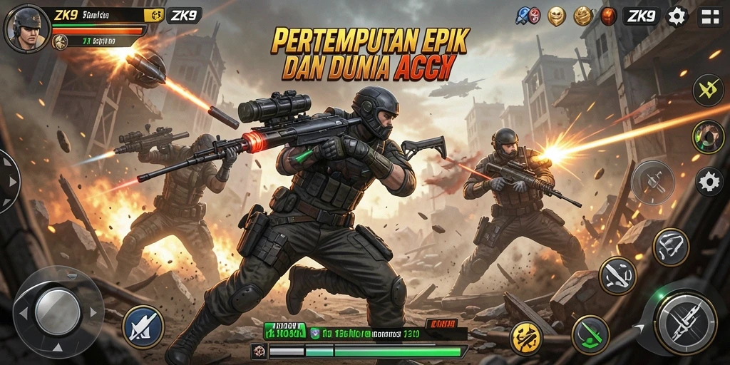 Gameplay seru di ZK9 dengan pertarungan aksi yang intens.